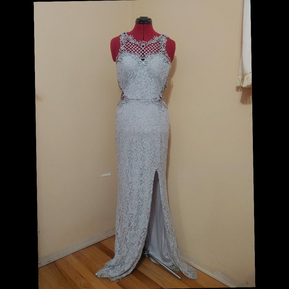 City Studio Silver Prom Dress